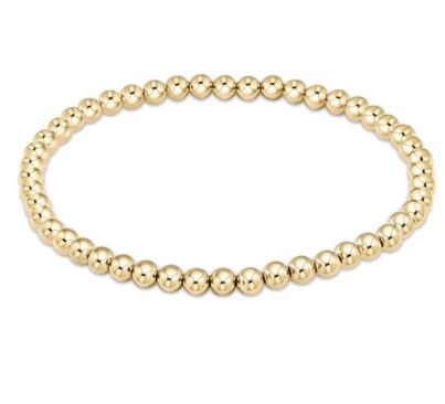Classic Gold 4mm Bead Bracelet