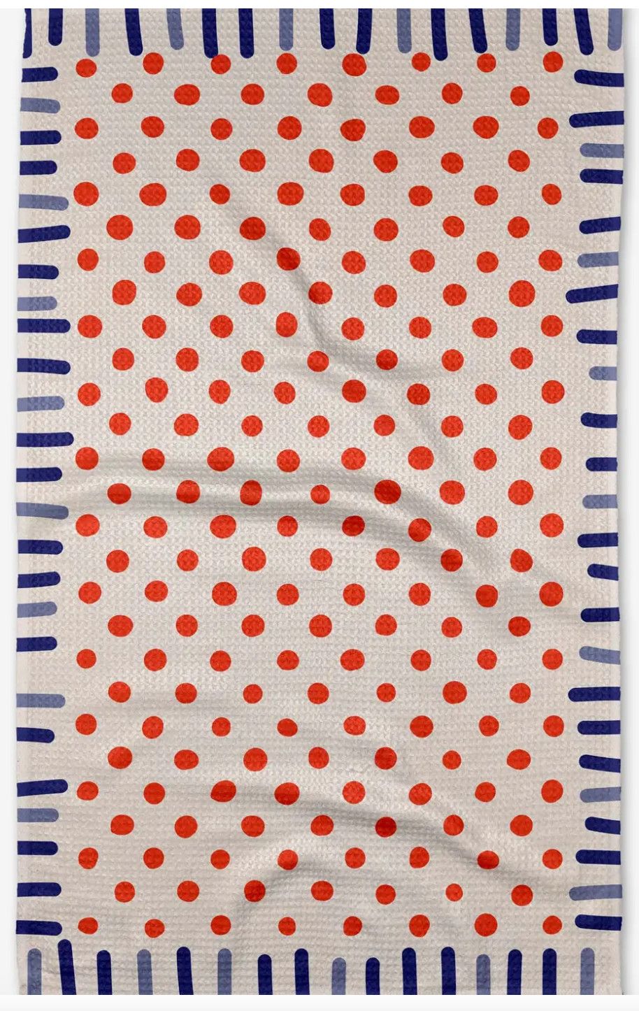 Navy Fringe Tea Towel