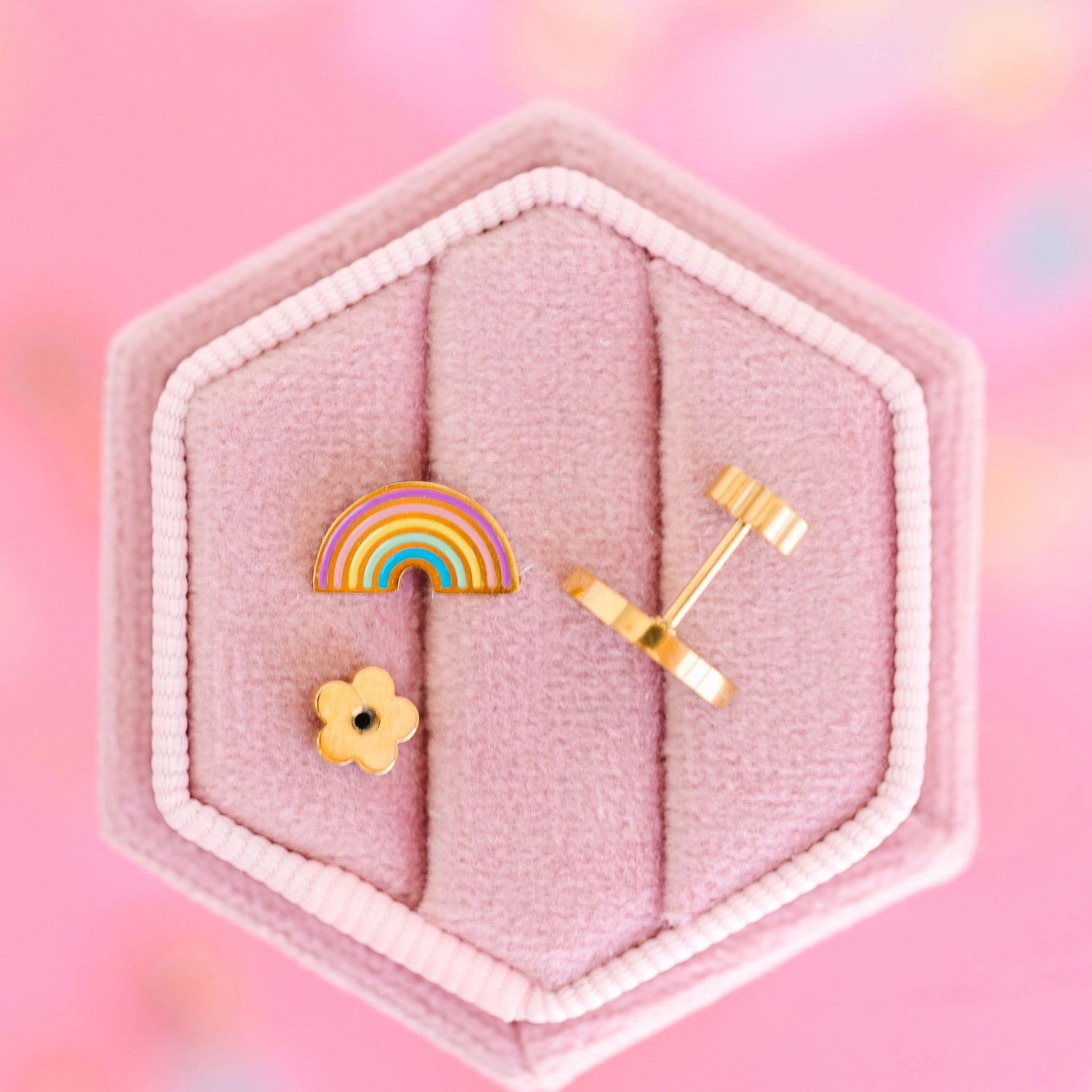 Pastel Rainbow Stud Earrings