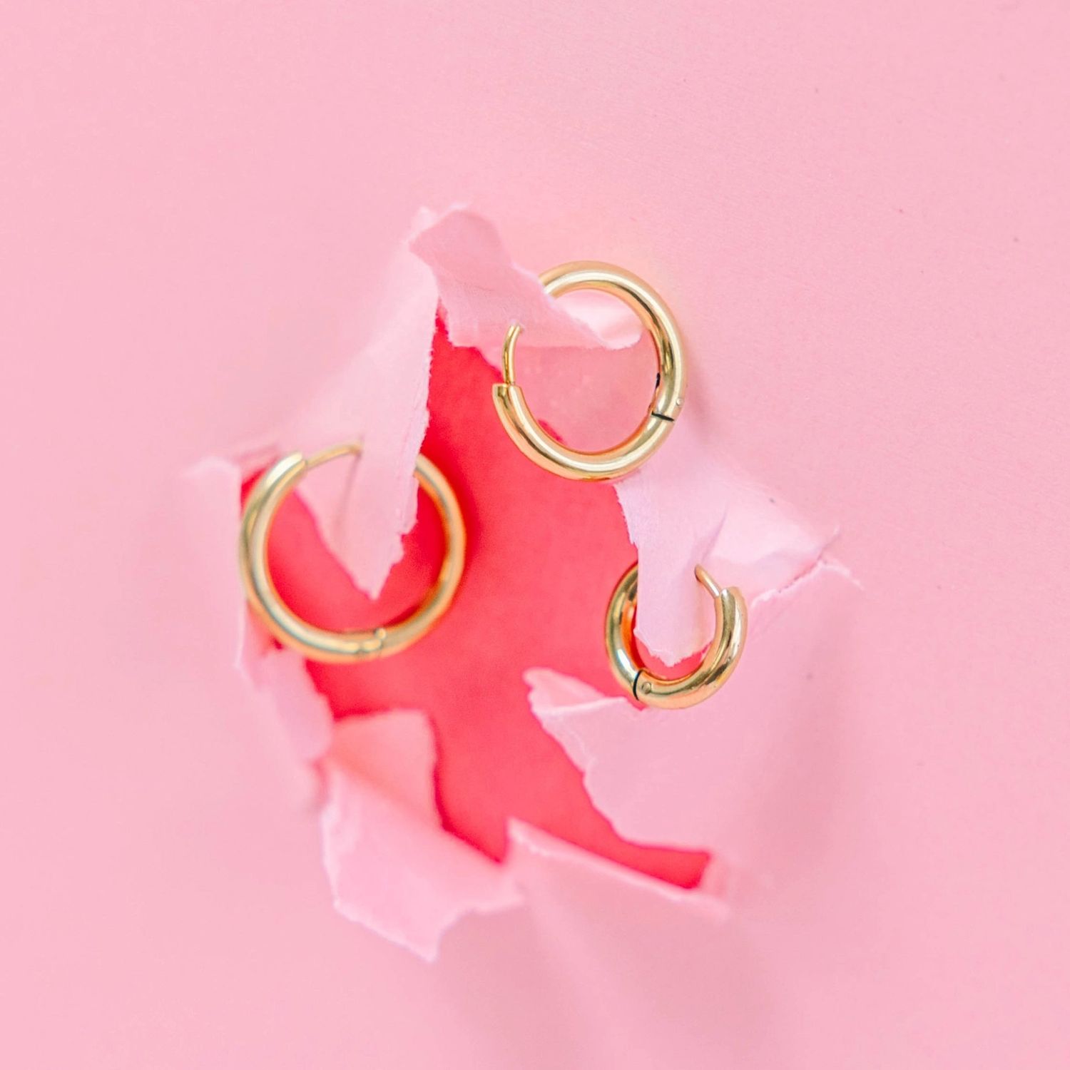 Gold Huggie Earrings- 12mm