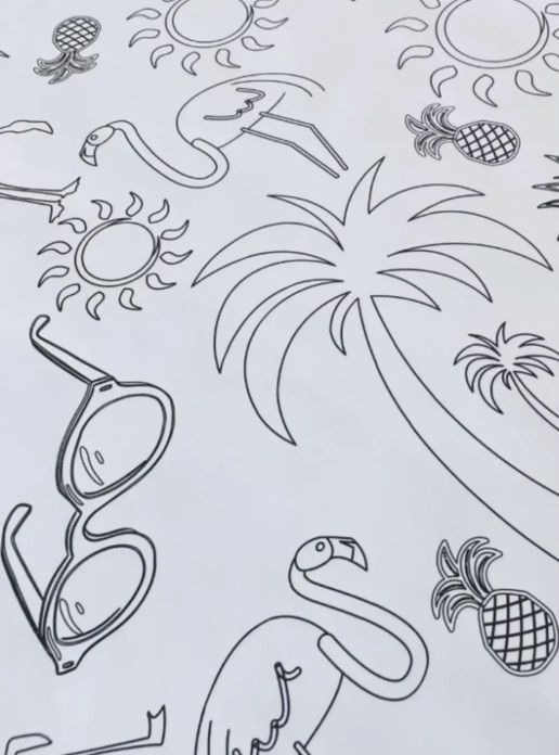 Coloring Tablecloth - Beach