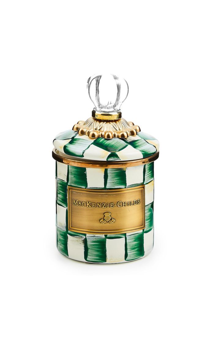 Emerald Check Mini Canister
