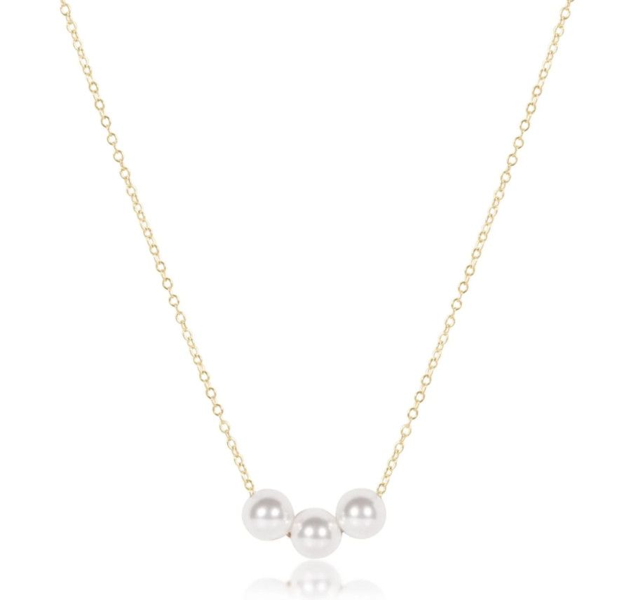 EN 16&quot; Necklace Gold - Joy Pearl 6mm