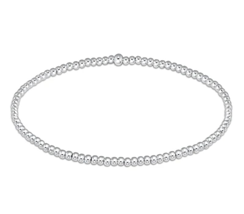 EN Classic Sterling Silver 2mm Bead Bracelet