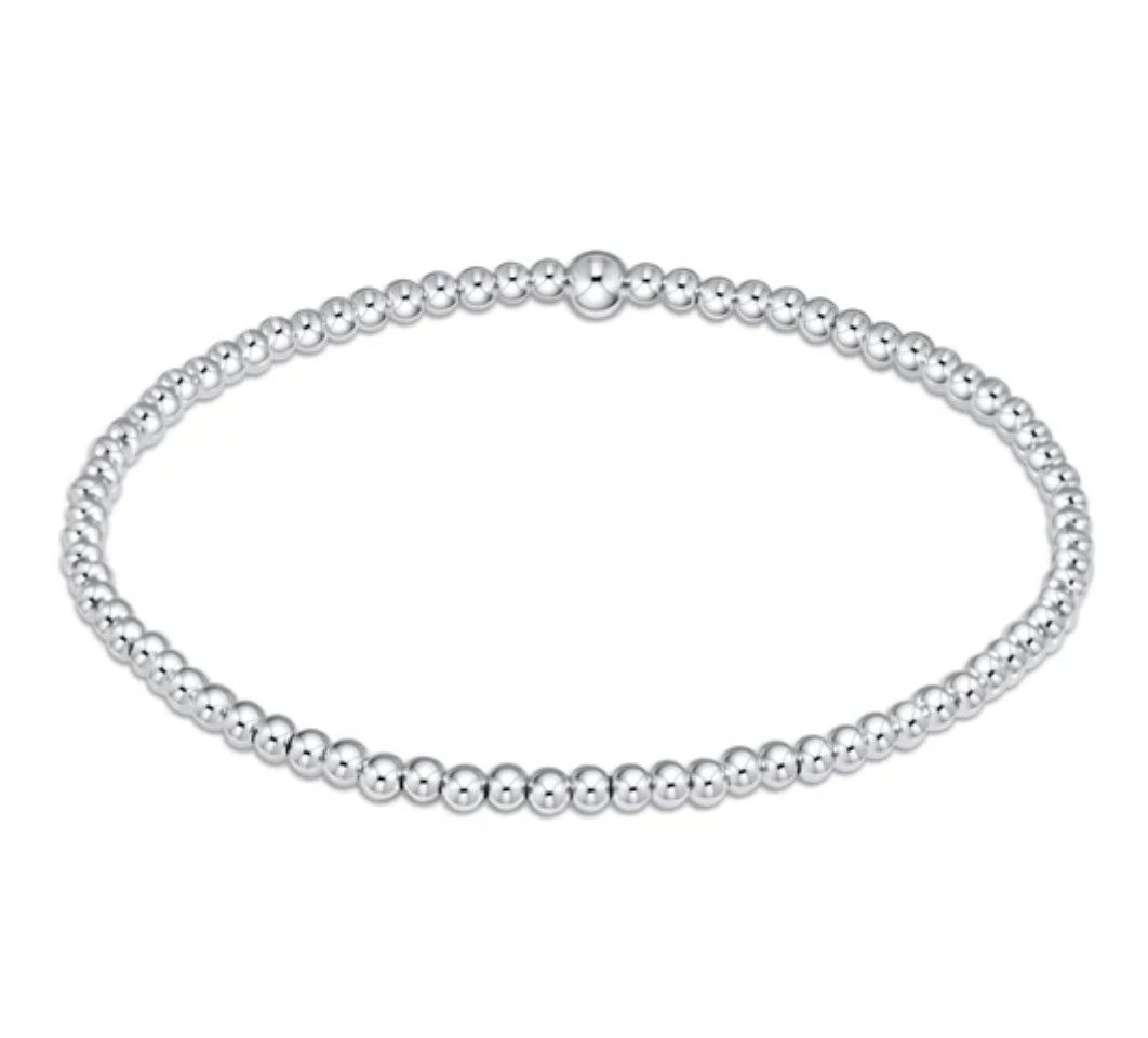 EN Classic Sterling Silver 2.5mm Bead Bracelet