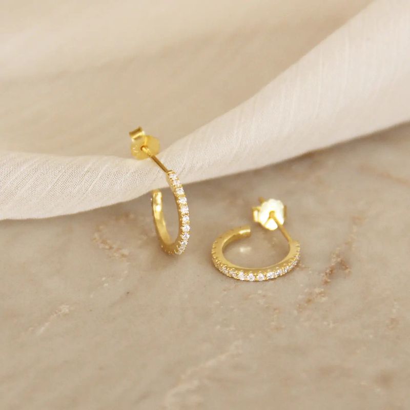 Gold Naomi Semi Hoops