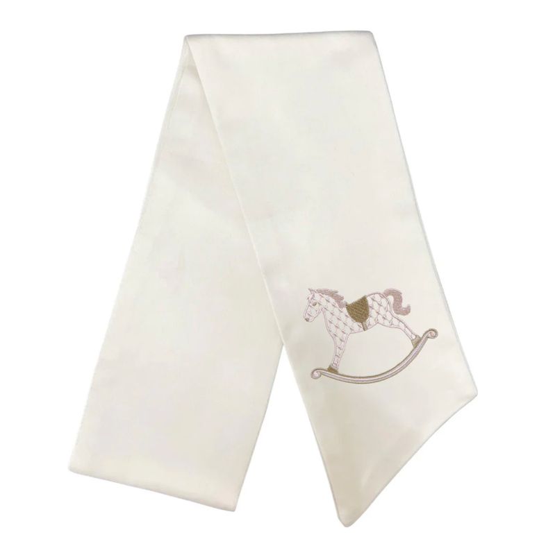 Rocking Horse Wreath Sash - Pink