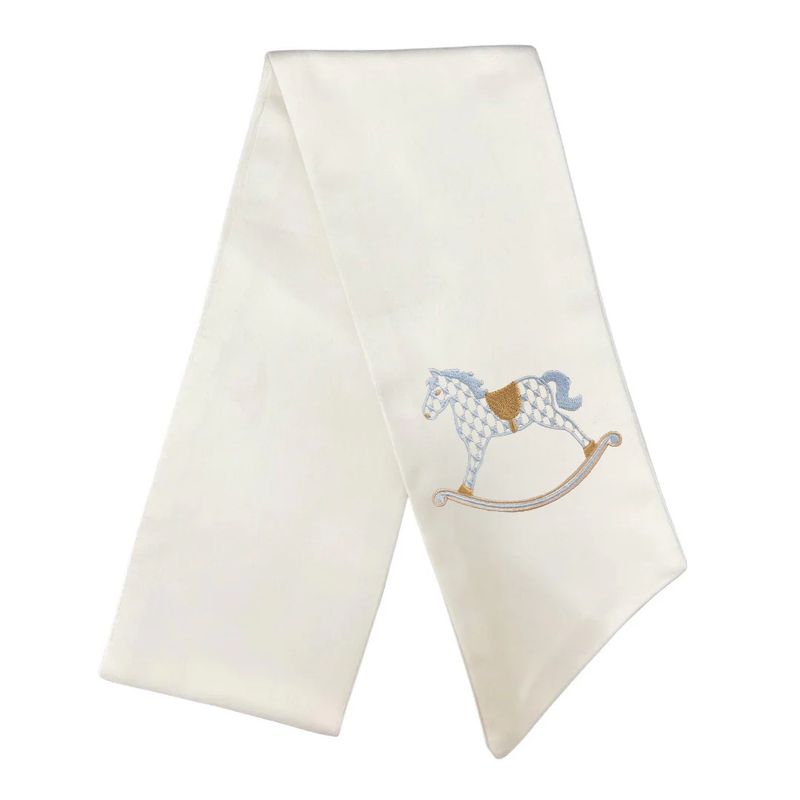 Rocking Horse Wreath Sash - Blue
