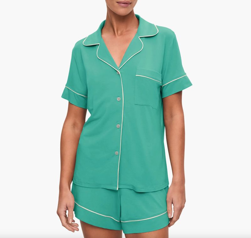 Gisele Printed Relaxed Short PJ Set - OG/WH