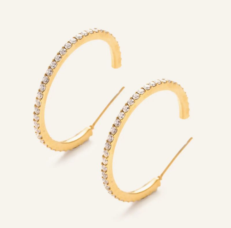 Sutton Crystal Hoop- Medium