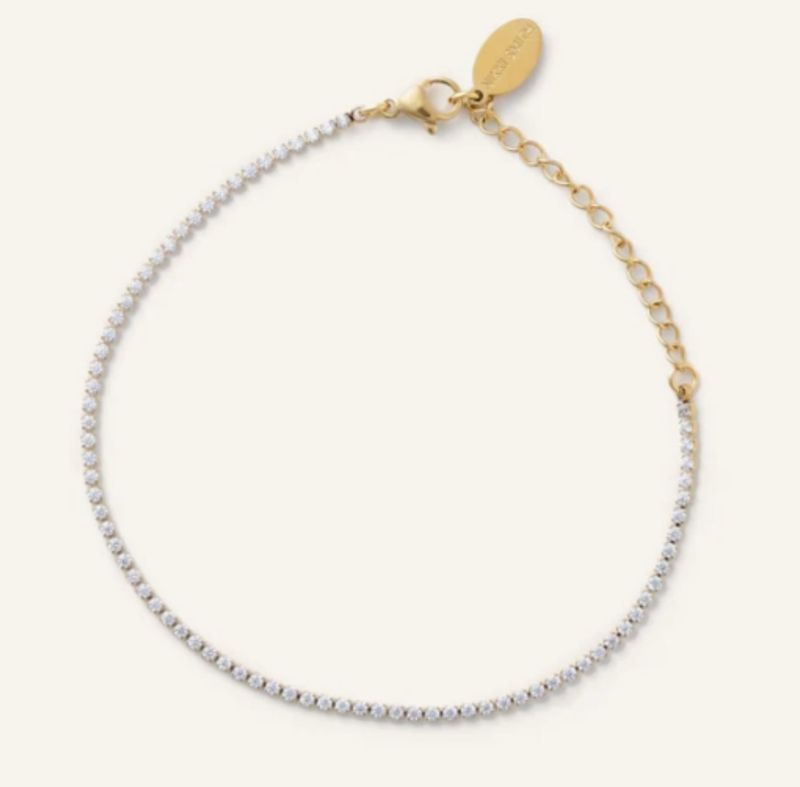 Gold Micro Tennis Bracelet- Waterproof