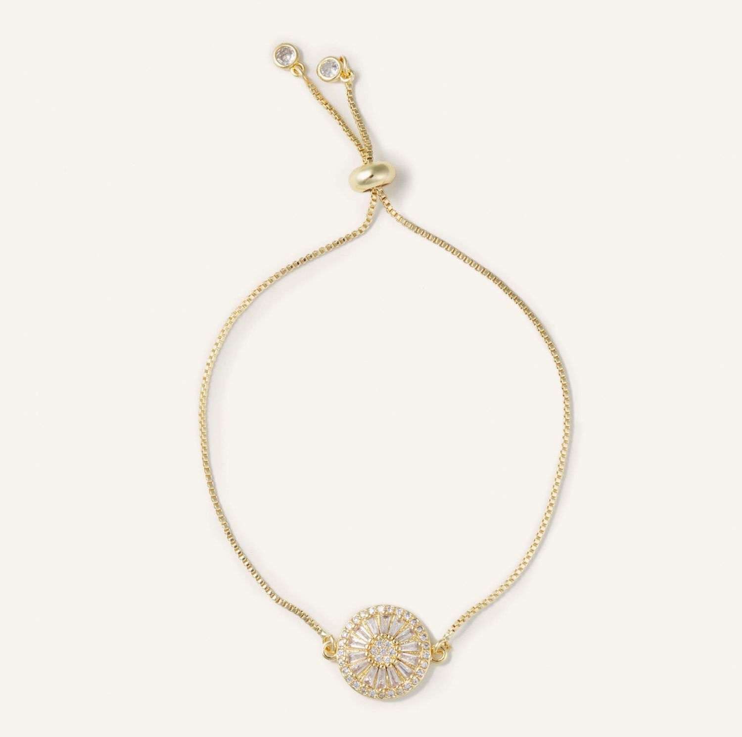 Antique Crystal Sliders- Gold