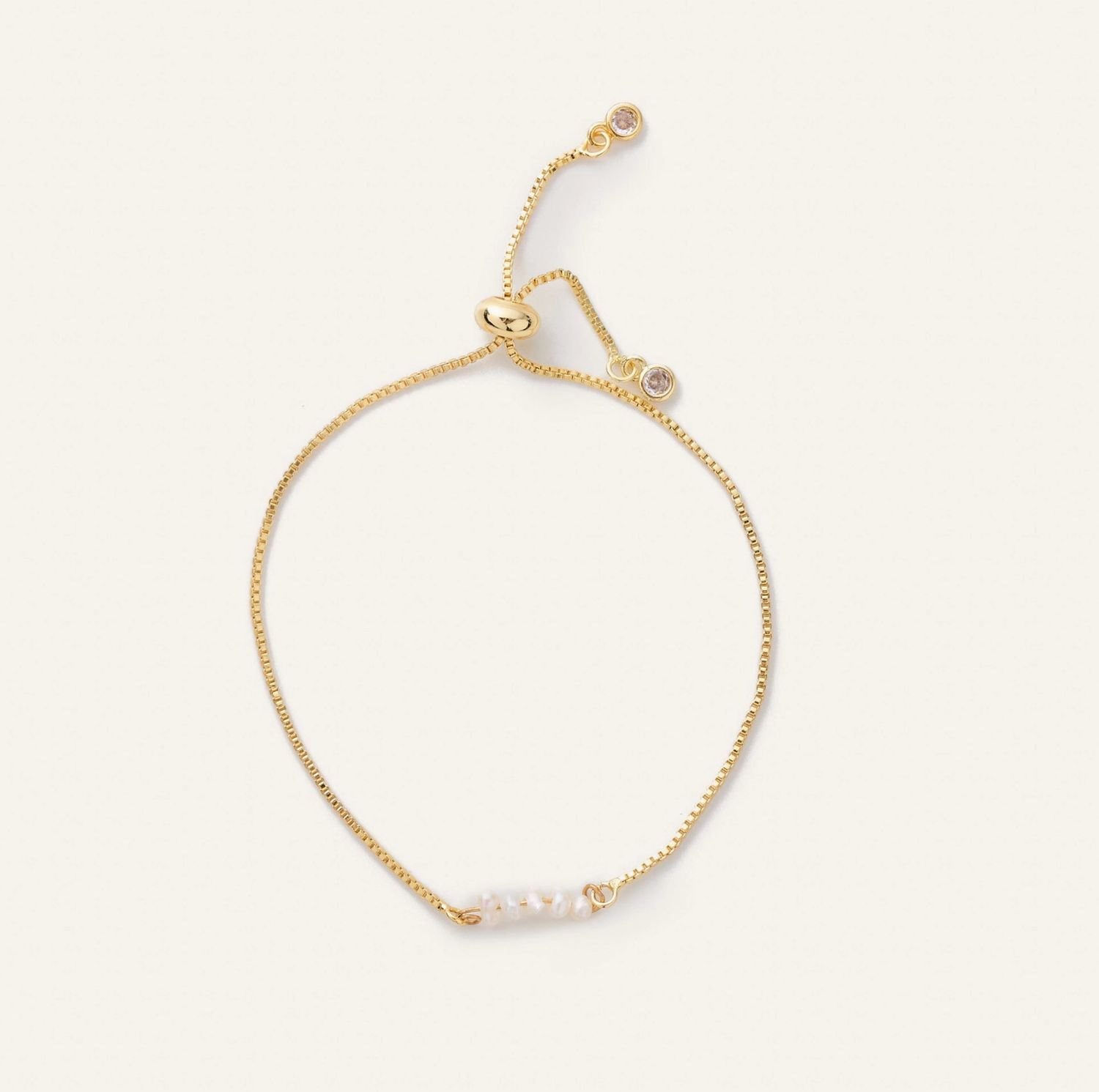Maven Gold Slider Bracelets- Nina Pearls