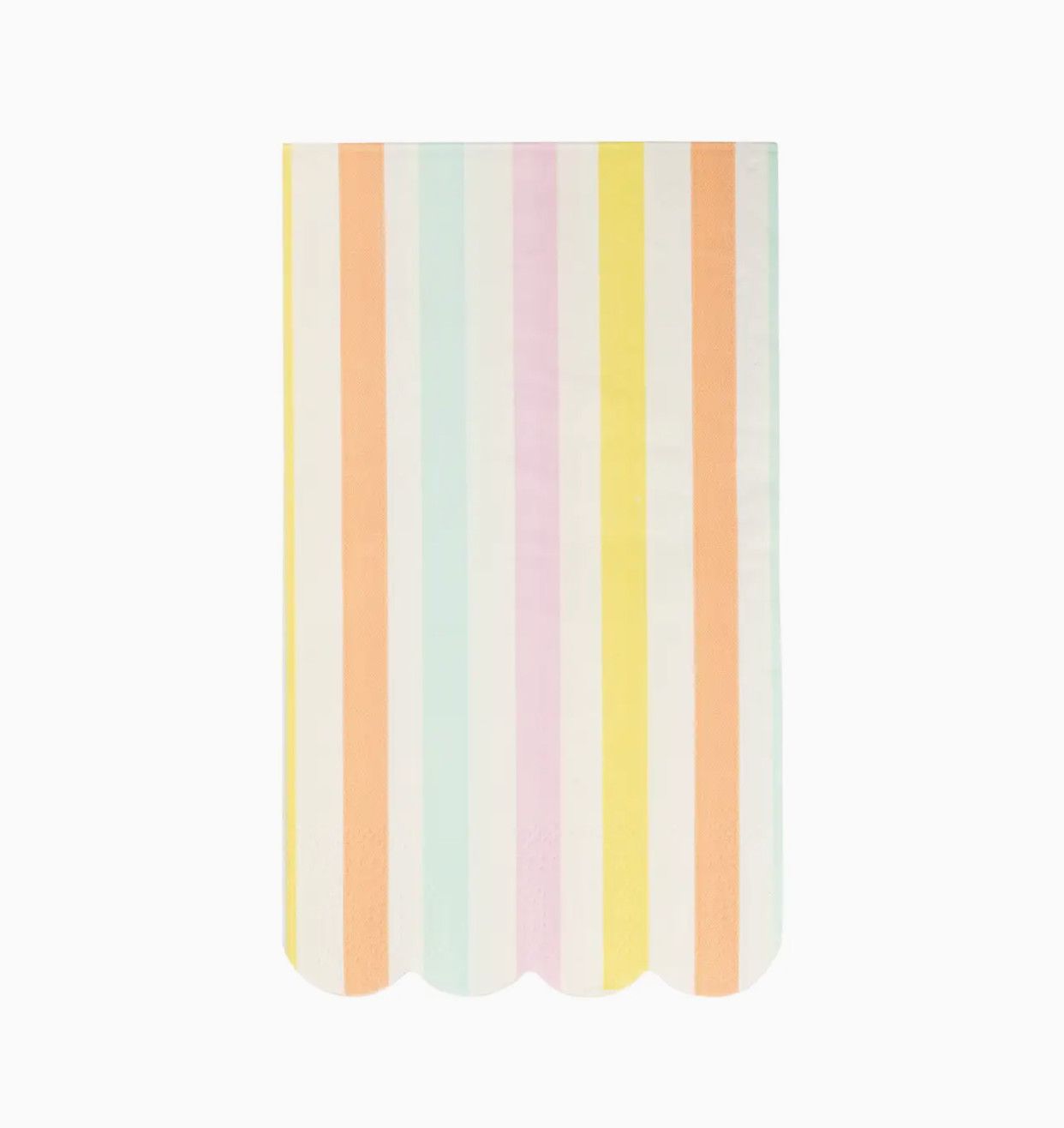 Spring Stripe Scallop Guest Towel