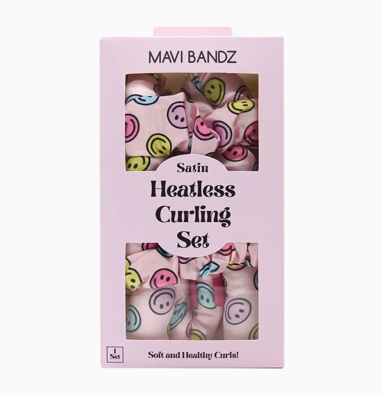 Smiley Satin Heatless Curler Rod Set