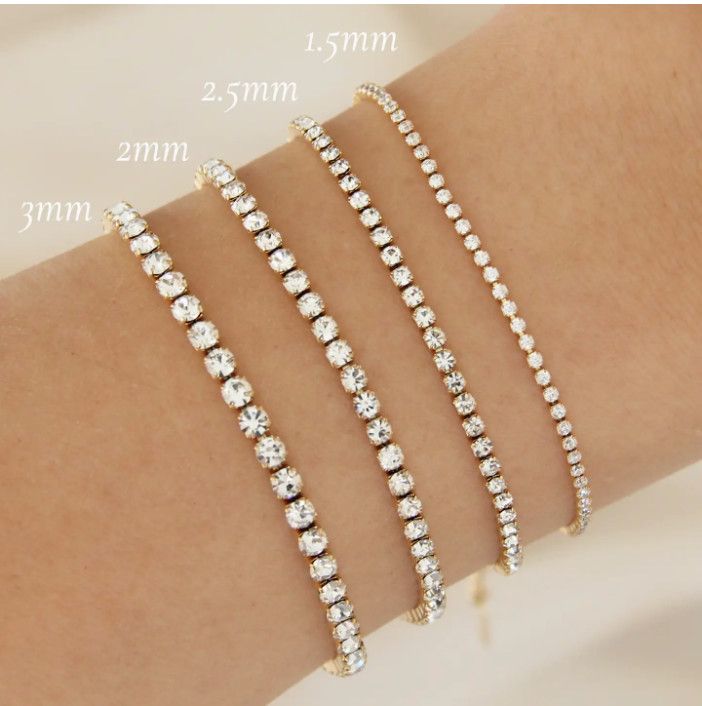 Gold Tennis Bracelet 1.5mm