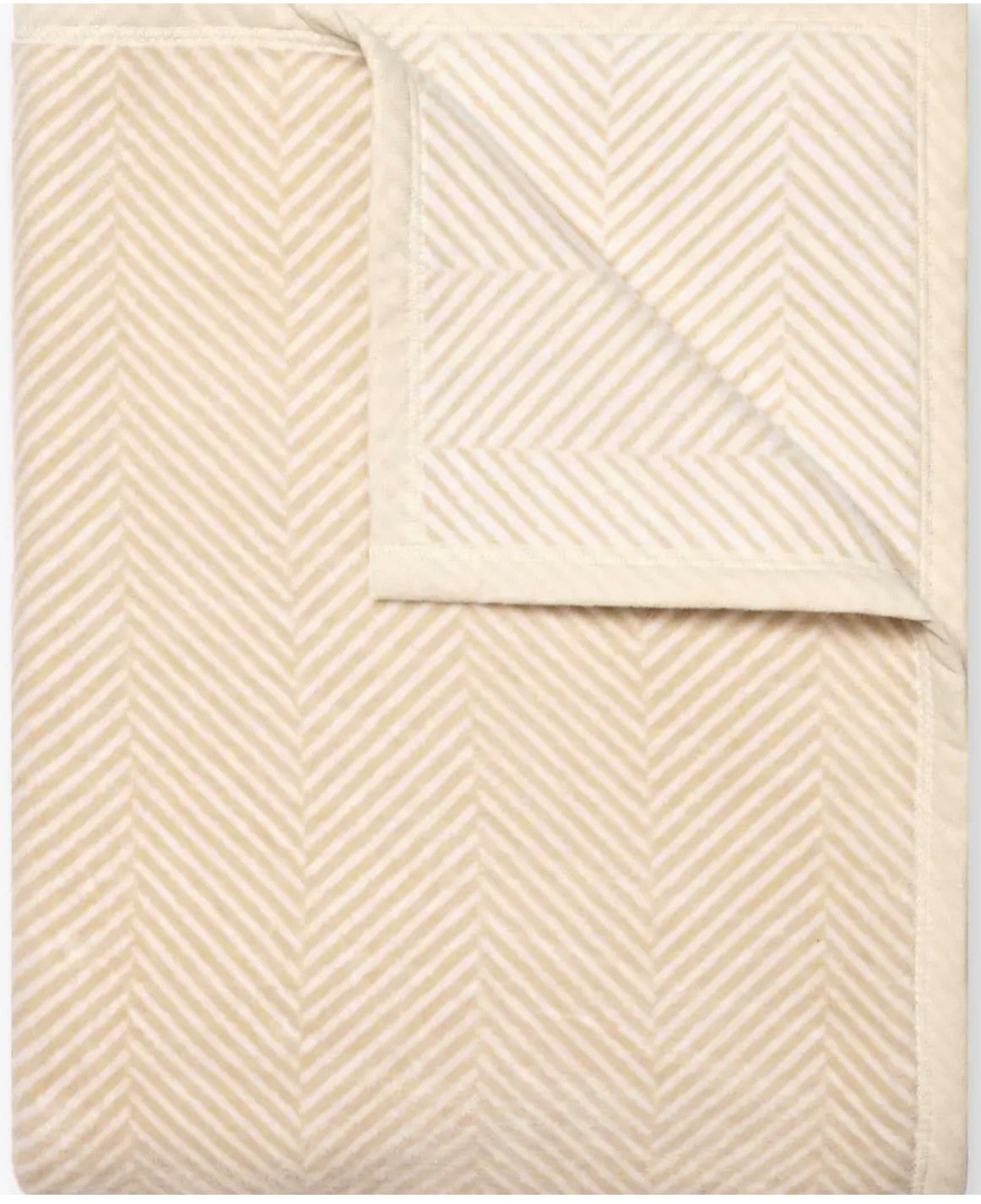 Harborview Herringbone Cream Blanket