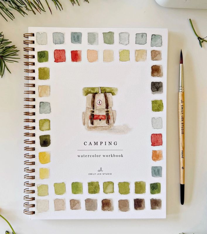 Camping Watercolor Workbook