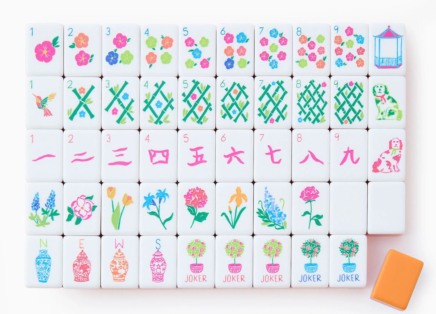 Sunset Mahjong tiles