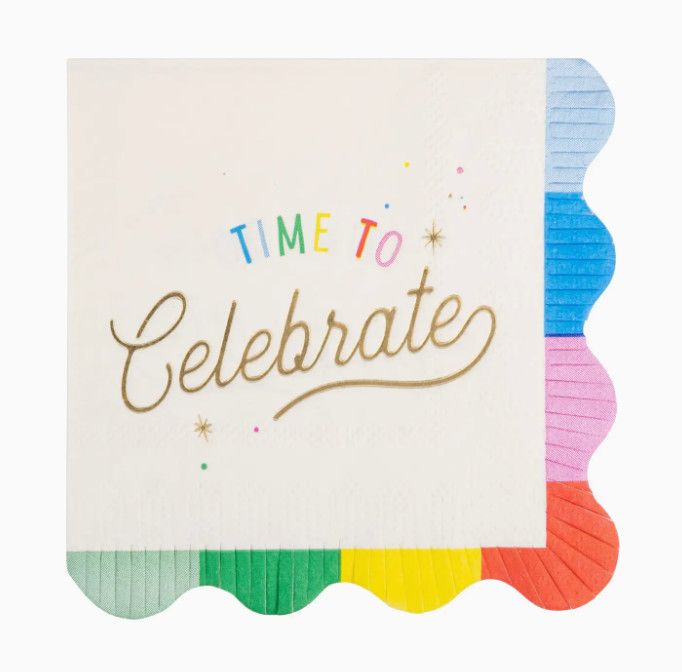 Time To Celebrate Cocktail Napkin