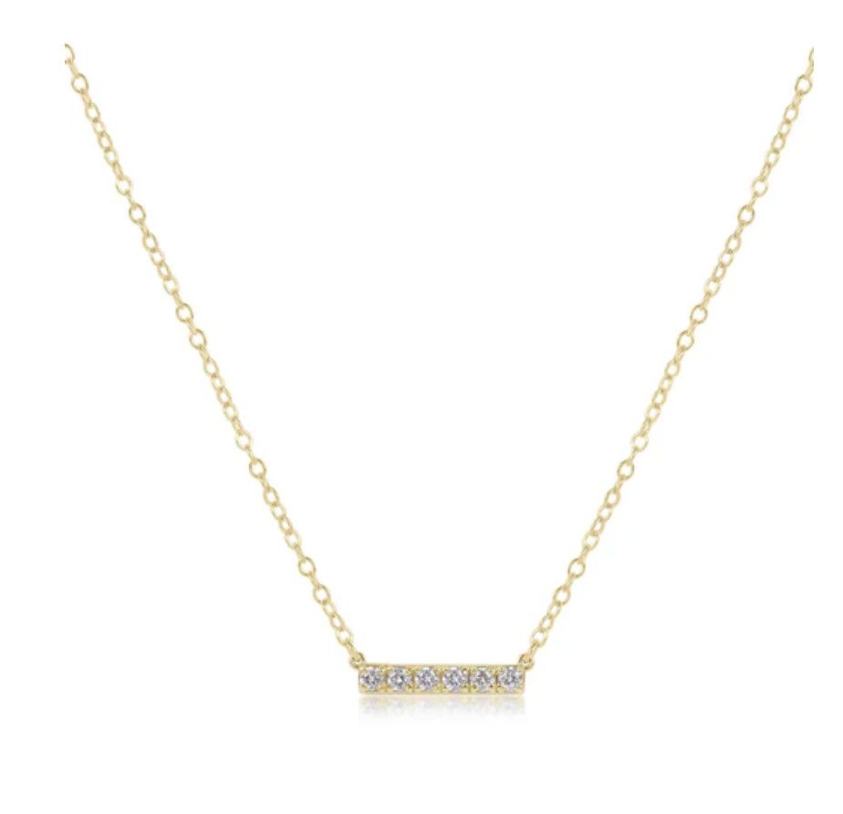 EN 14kt Gold &amp; Diamond Six Bar Necklace