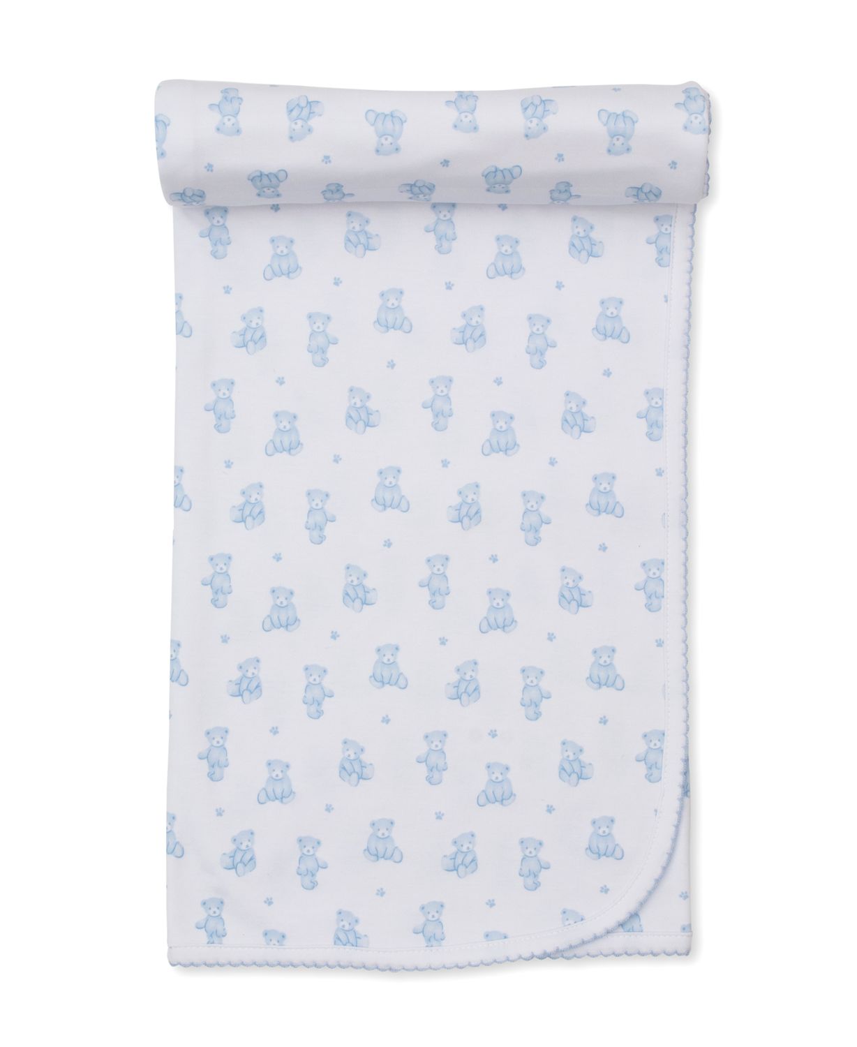 Teddy Bear Time Blanket- Light Blue