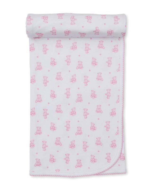 Teddy Bear Time Blanket- Light Pink