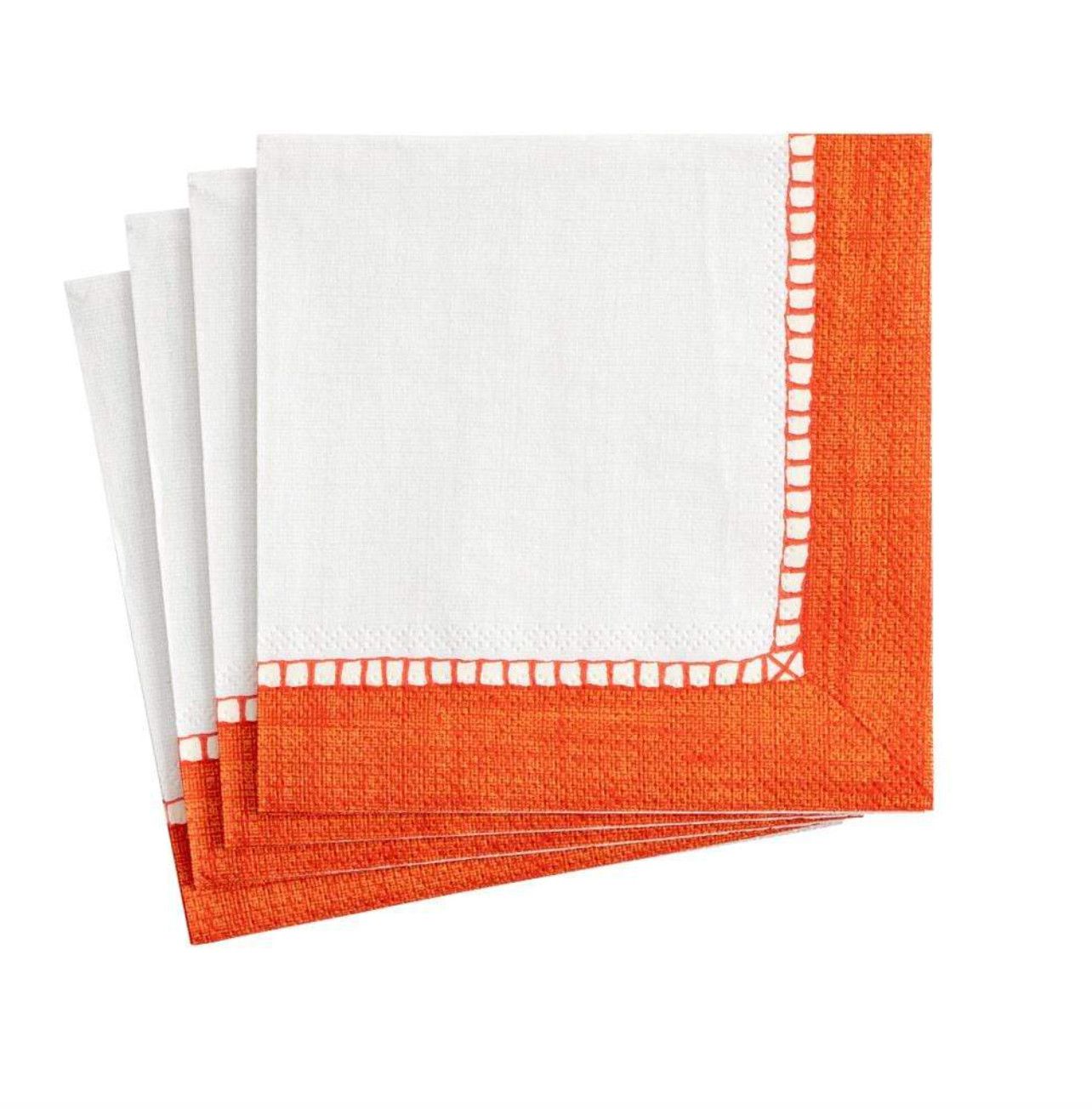 Linen Coral Cocktail Napkin