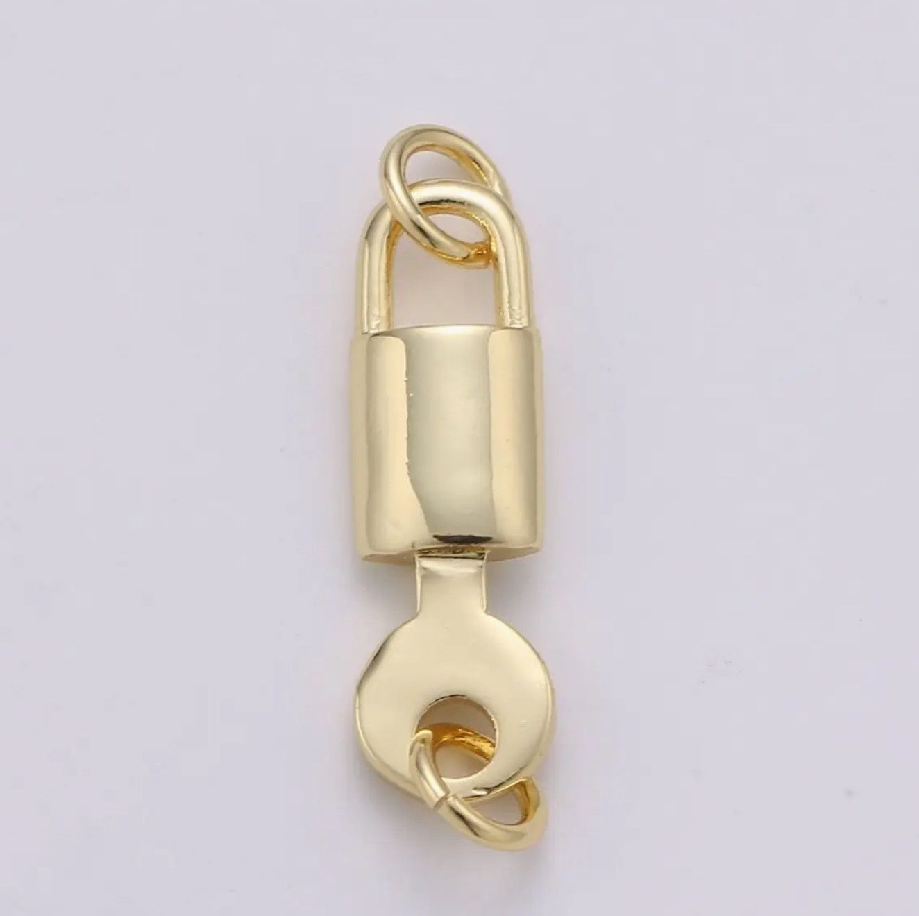14k Gold Filled Lock &amp; Key Charm