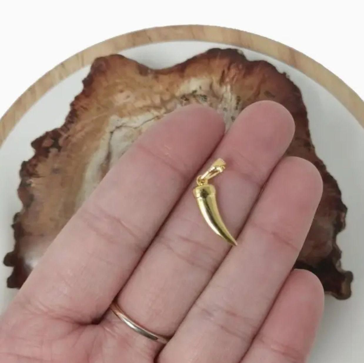 Dainty 24k Gold Filled Tusk Charm