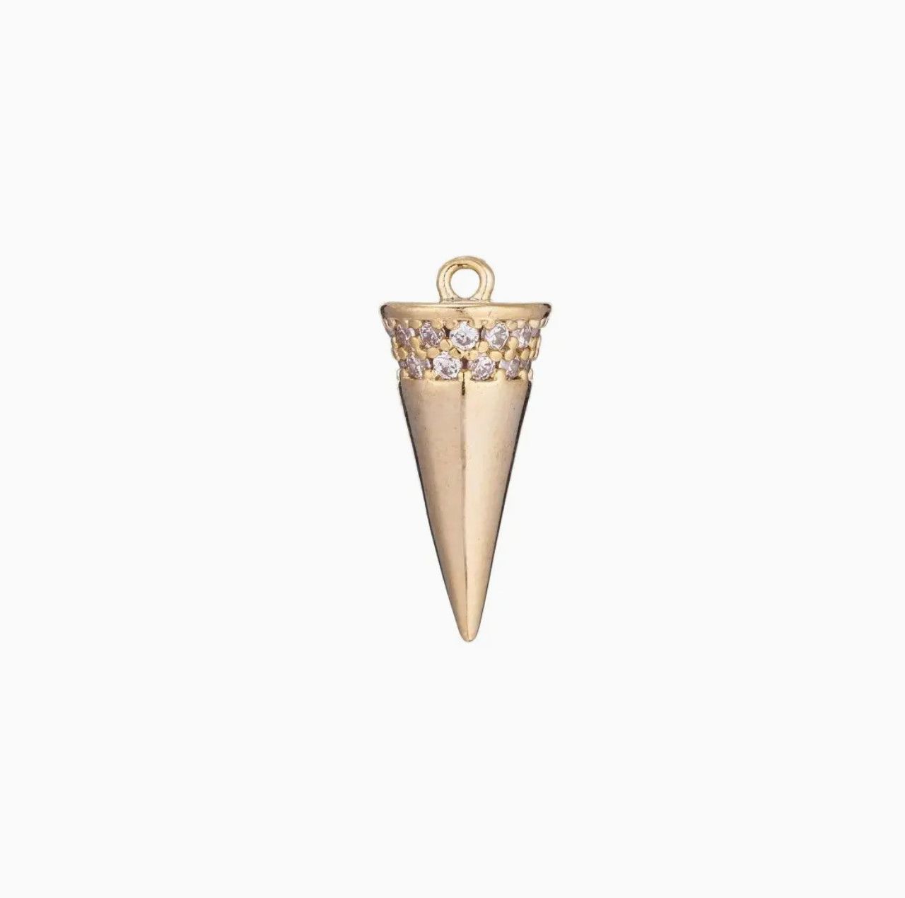 18k Gold Filled Pave Spike