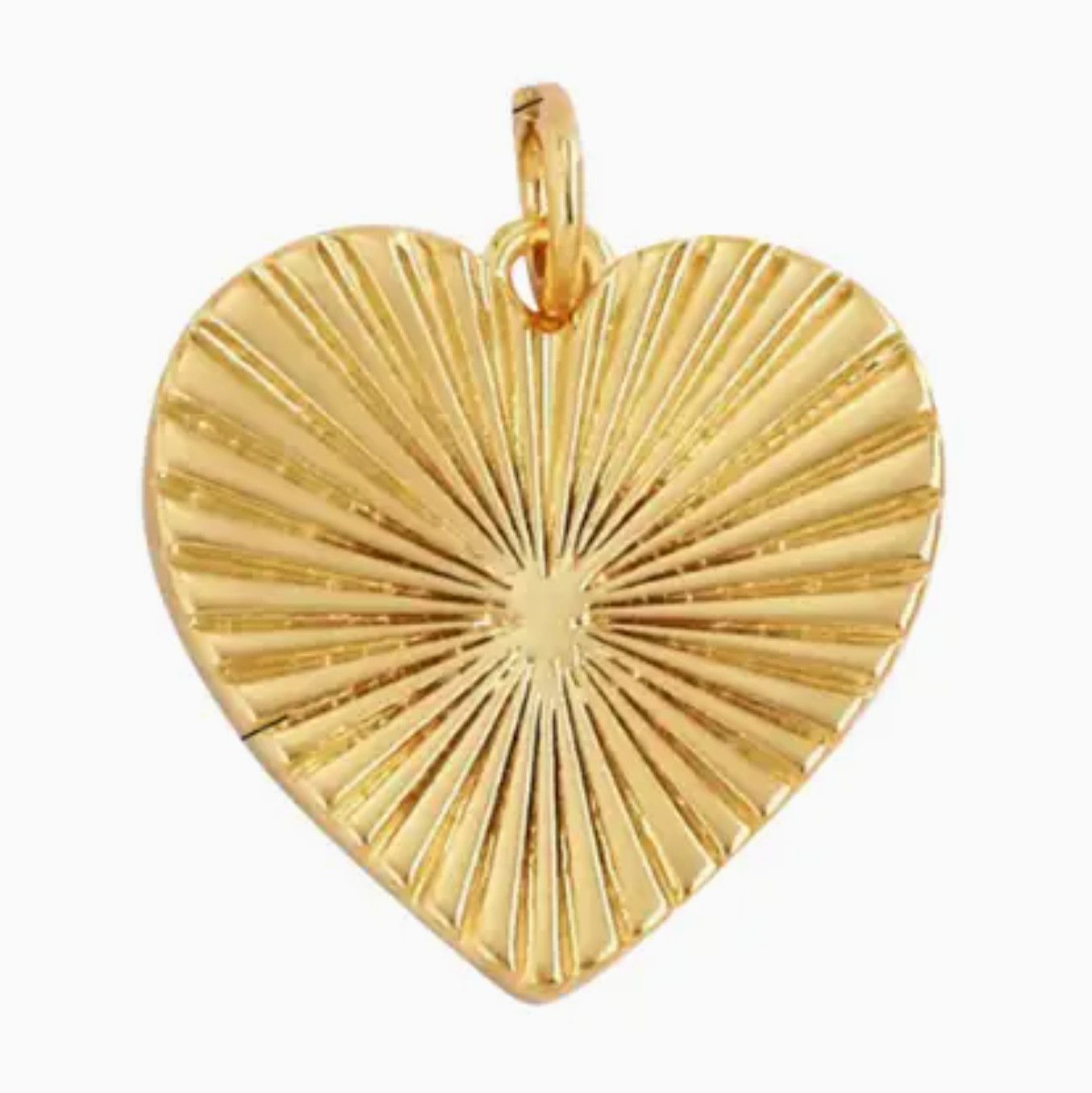 Etched Gold Heart Charm