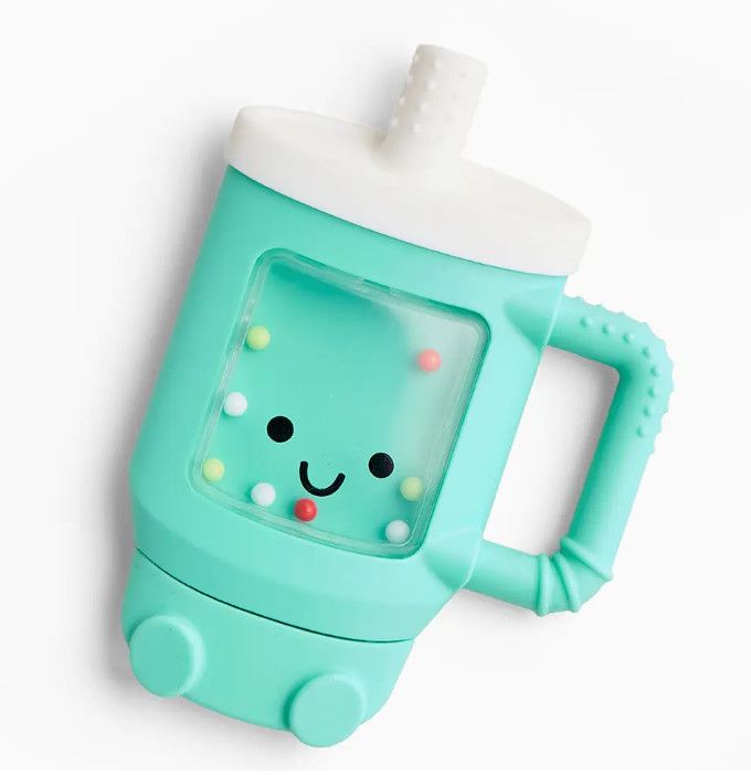 Silicone Teether Rattle Travel Cup Sweetie Shake
