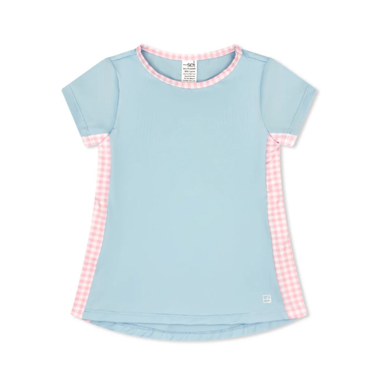 Blair Top - Cotton Candy Blue &amp; Pink Check
