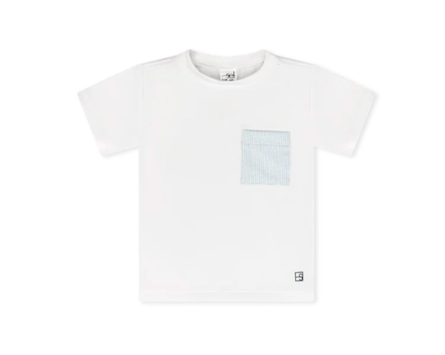 Charlie Shirt - Pure Coconut &amp; Cotton Candy Blue Ging.