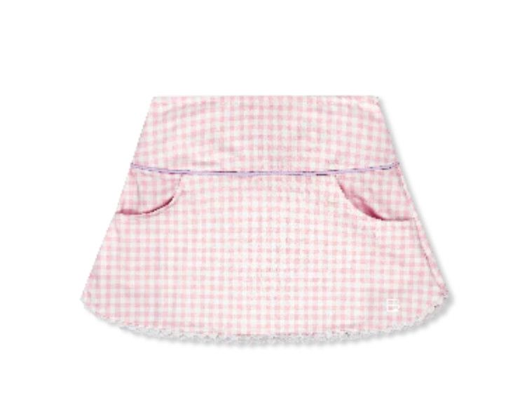 Tiffany Skort - Cotton Candy Pink Check 7 Petal Purple