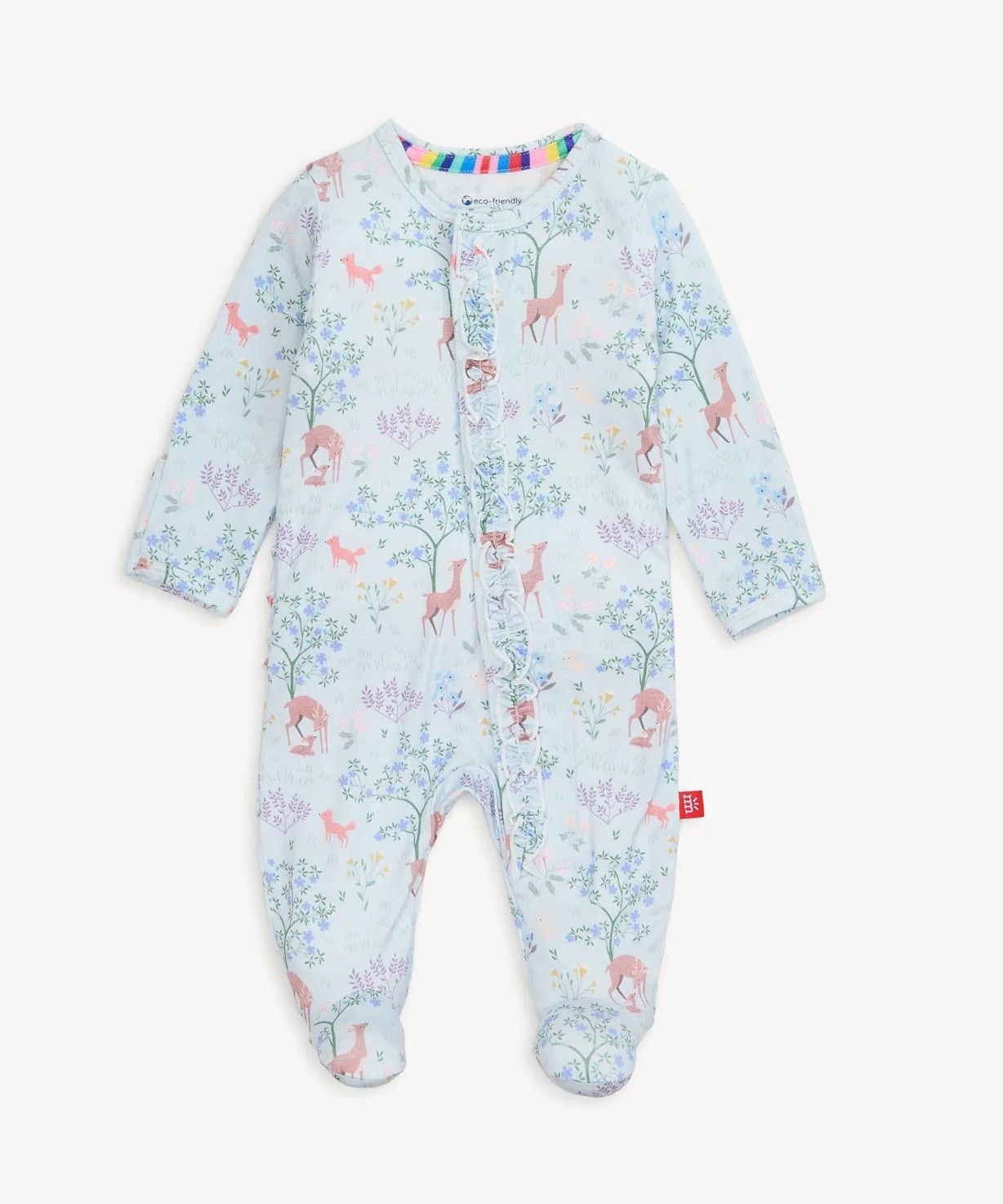 Love You Deerly Modal Footie with Ruffle
