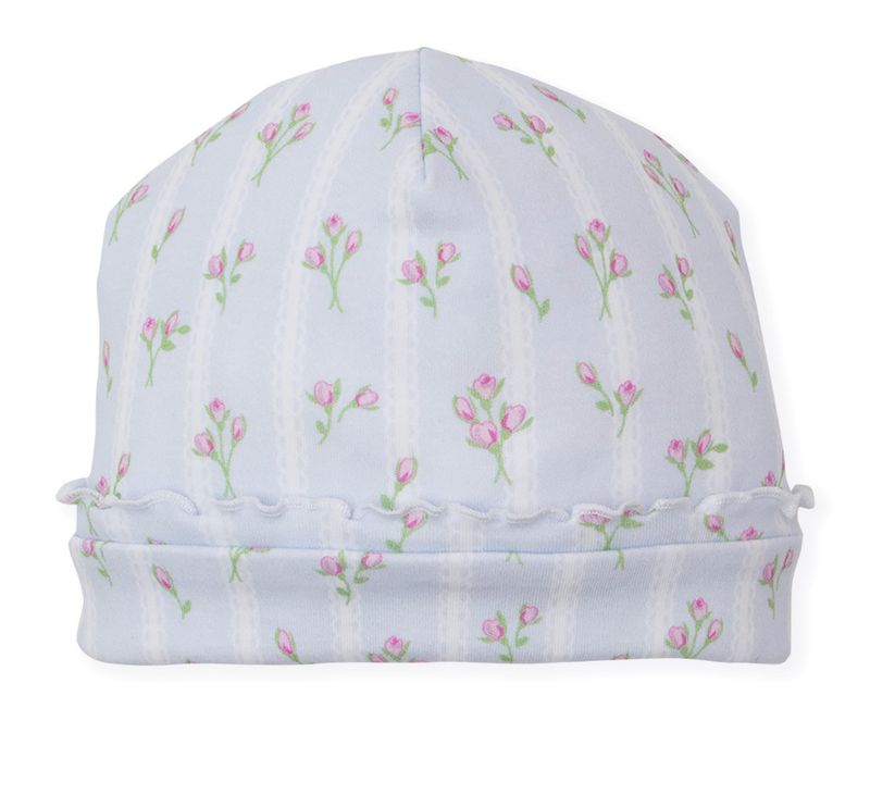 Ribbon Stripe Bouquets Hat Light Blue