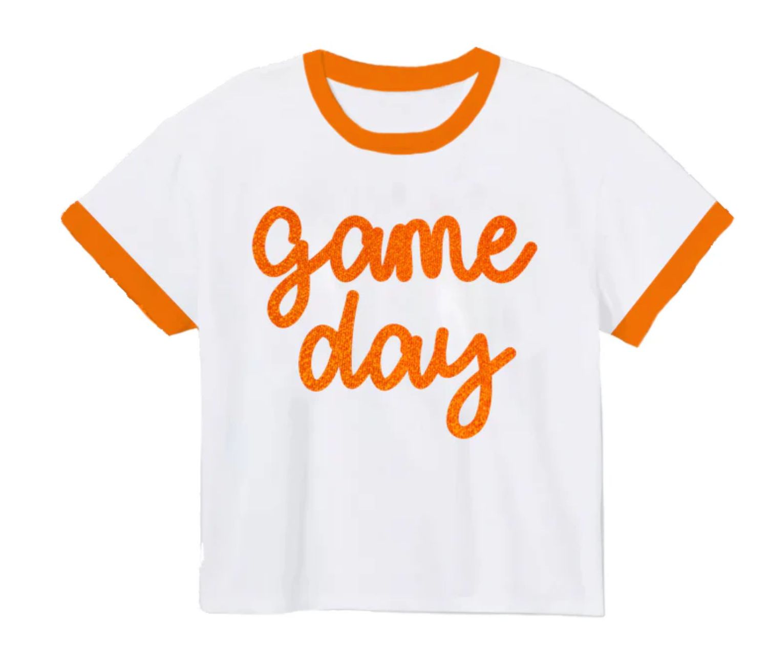 Tinsel Game Day Ringer Boxy T&#39; Orange
