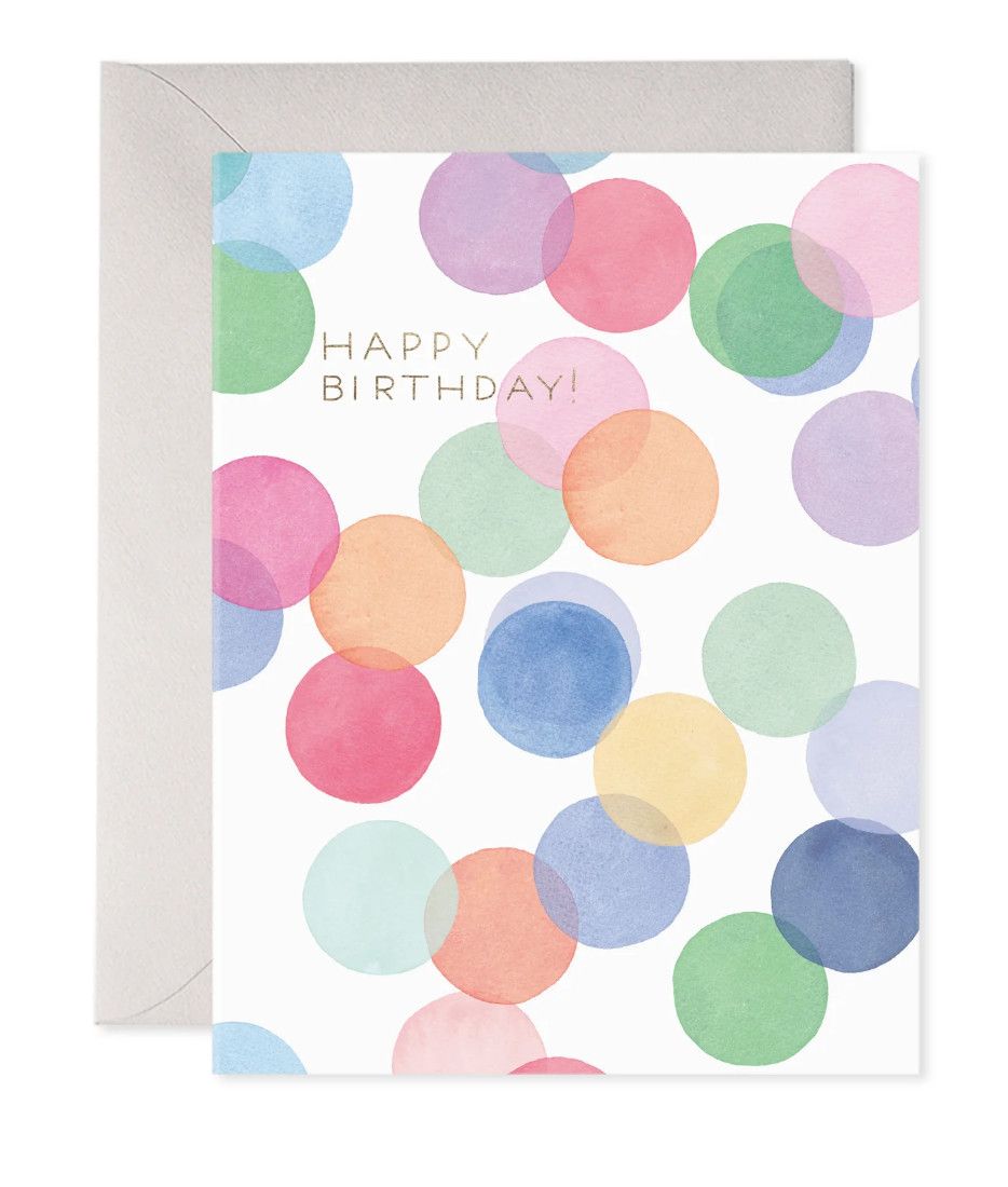 Falling Confetti Birthday Card