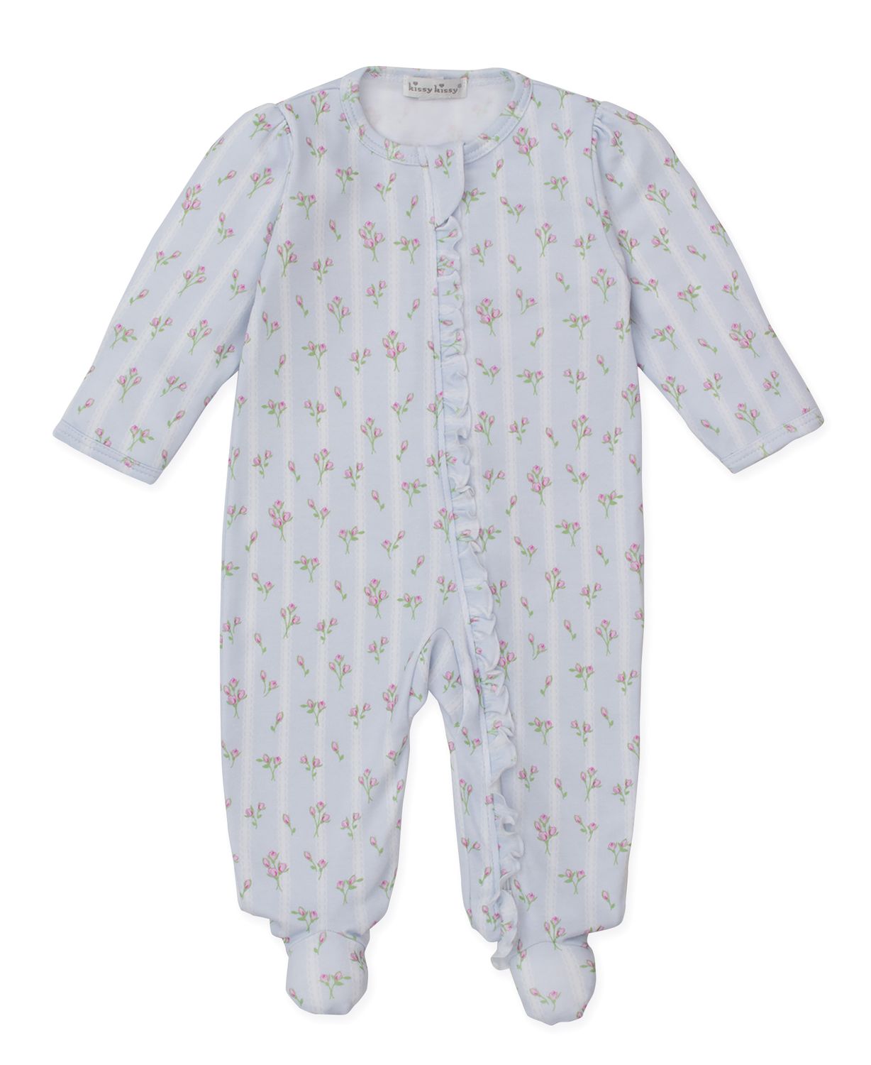 Ribbon Stripe Zipper Footie 