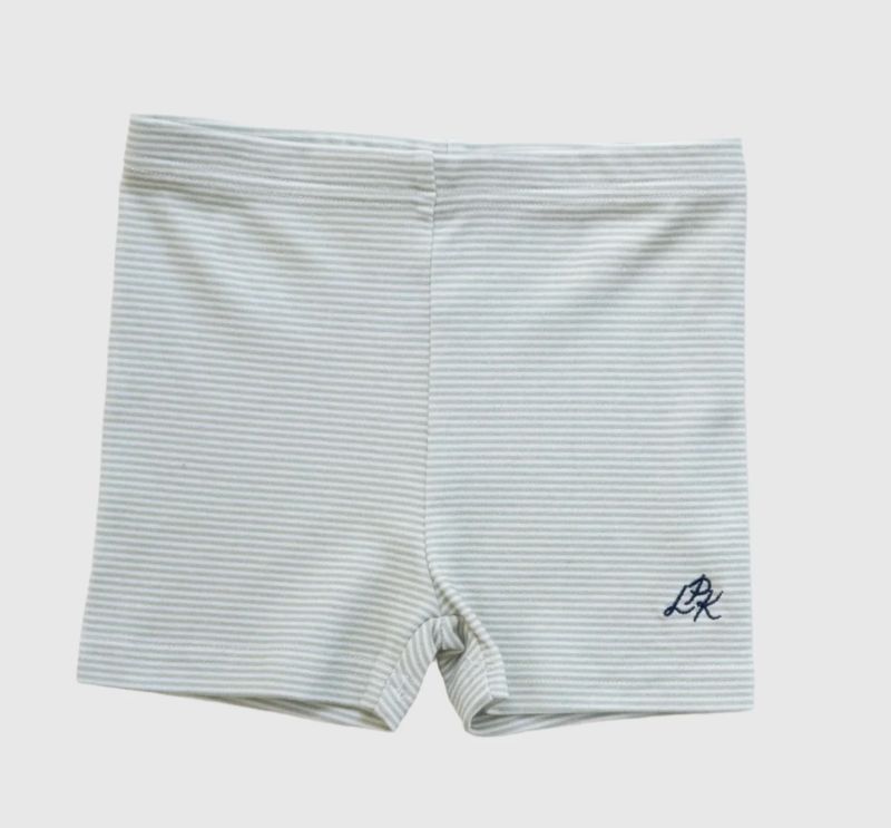 Arden Playground Shorts - Sage Green Stripe
