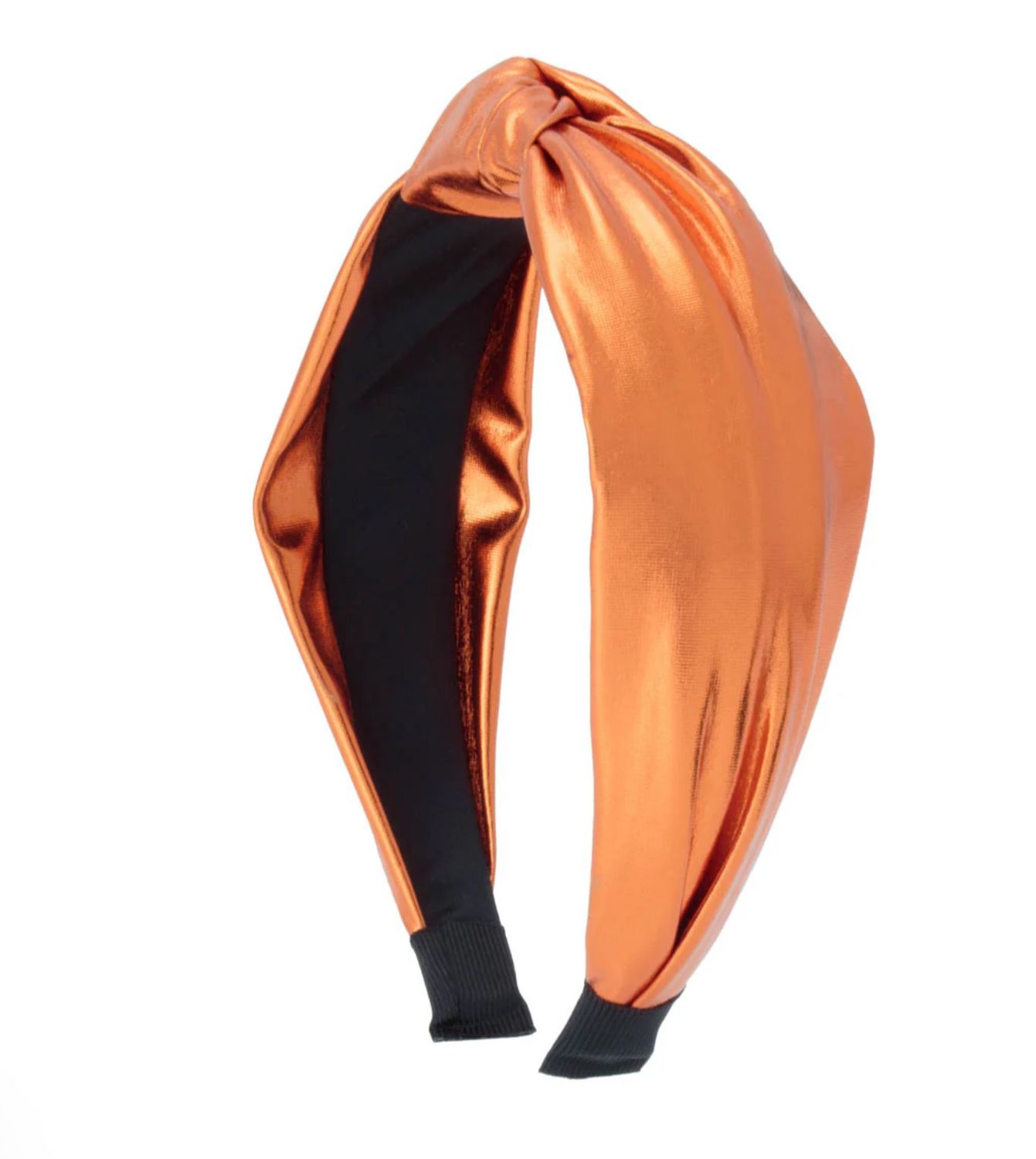 Top Knot Headband in Orange Metallic-OS