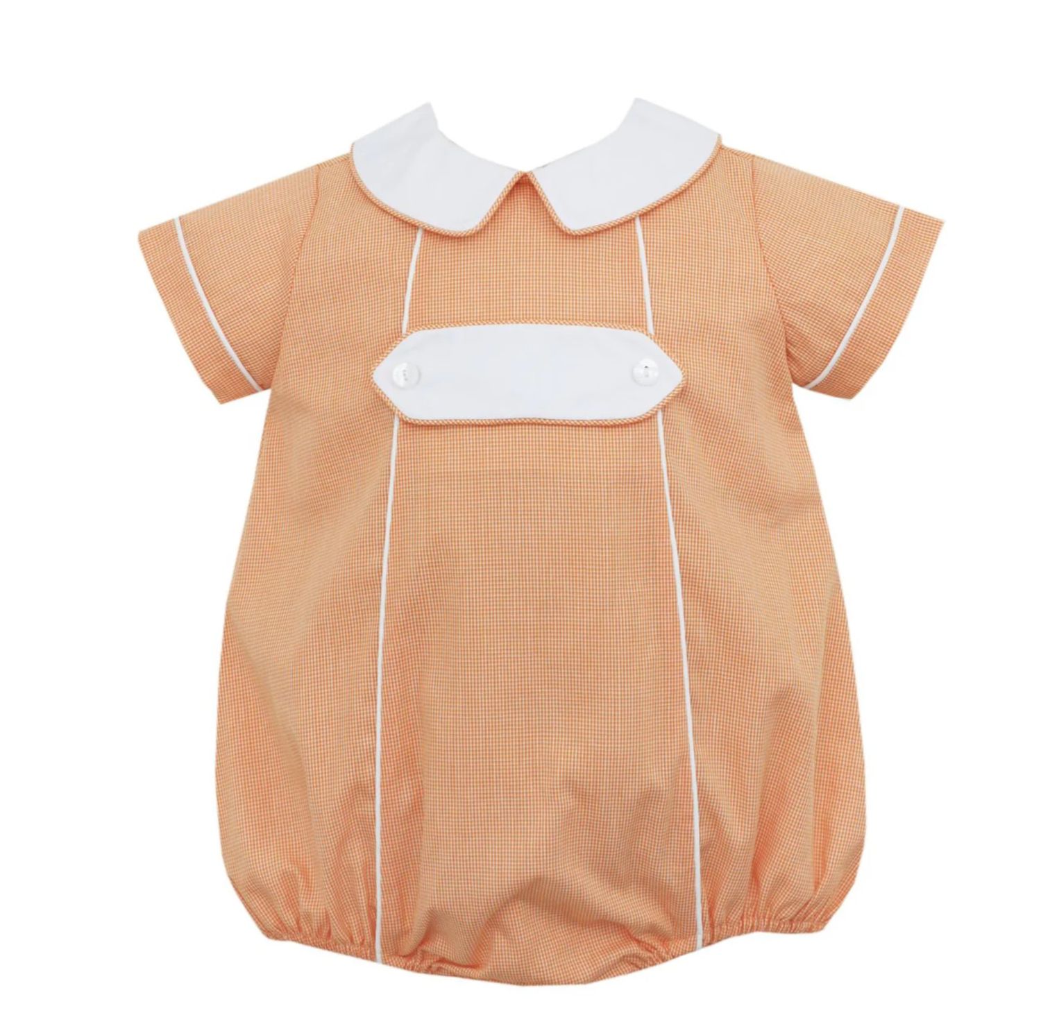 Orange Gingham Boy&#39;s Short Bubble