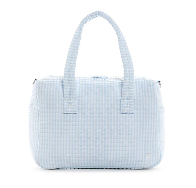 TRVL Quilted Stroller Bag - Pimlico Stripe Blue