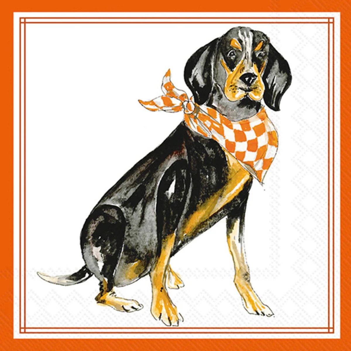 Orange Coonhound Hometown Pride Napkin