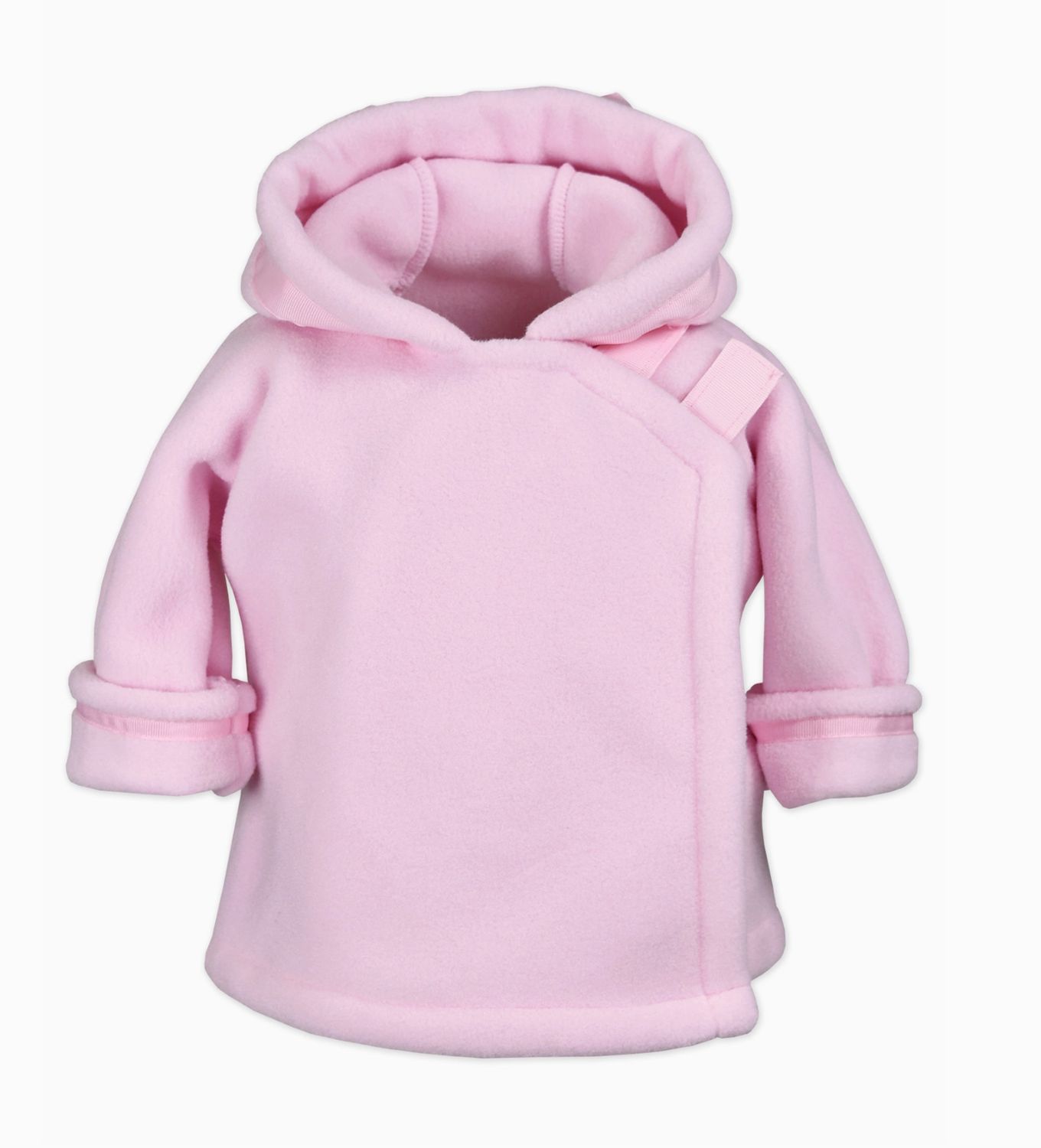 Warmplus Fleece Favorite Jacket, Wrap Close Hood- Light Pink