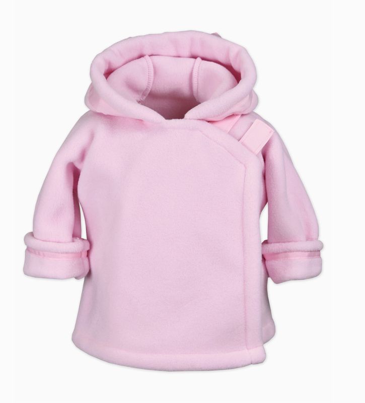 Warmplus Fleece Favorite Jacket, Wrap Close Hood- Light Pink