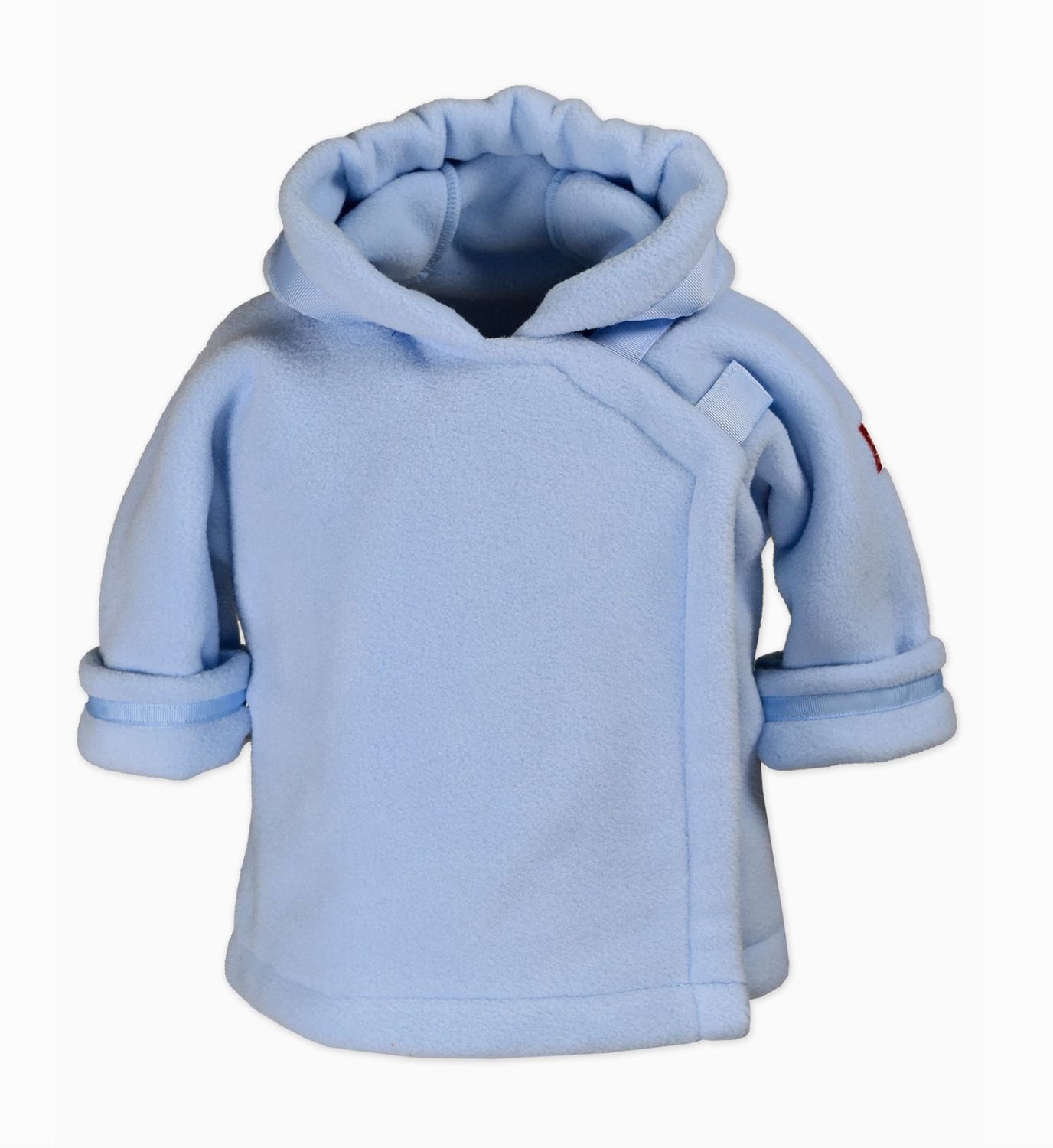 Warmplus Fleece Favorite Jacket, Wrap Close Hood- Light Blue