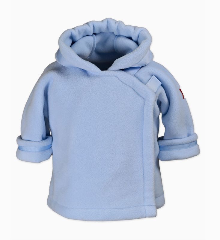 Warmplus Fleece Favorite Jacket, Wrap Close Hood- Light Blue